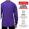 thumbnail image 3 of Access Men's Heavyweight Long Sleeve Thermal Crew Neck Top (Purple, X-Large), 3 of 6