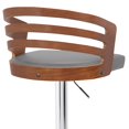 thumbnail image 3 of Taburete de bar Armen Living Adele ajustable, giratorio, gris nogal, 3 of 7