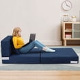 thumbnail image 3 of Bingirl Convertible Folding Sofa Bed with Pillow Memory Foam Futon Sleeper Chair, 3 of 7