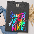 thumbnail image 4 of Christian Shirt for Women, Daughter Of The King Tee, Watercolor Rainbow Faith Based Gift, Cute Trendy Religious, Comfort Colors Unisex T-Shirt, 4 of 6