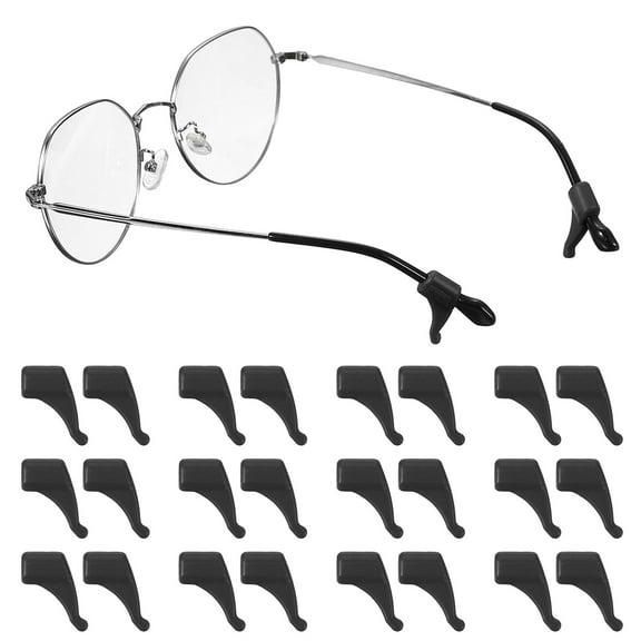 Uxcell Glasses Ear Grip, Eye Glasses Silicone Ear Grippers Holder Anti-Slip Grip Hooks Black