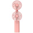 thumbnail image 1 of Ventilador Enfriador portátil de doble cabezal USB Recargable Mini ventilador ajustable Enfriador de verano portátil, Rosa Methold HA005690-04B, 1 of 6