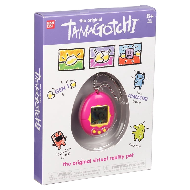 Original Tamagotchi - Pink with Yellow Electronic Pet - Walmart.com