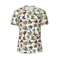 thumbnail image 5 of Wukai Multicolored Butterflies Print Men's Short-Sleeved Mesh T-Shirt,Quick-Dry Short Sleeve Workout T-Shirt-X-Small, 5 of 8