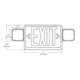 thumbnail image 3 of NICOR Lighting Remote Capable LED Emergency Exit Sign with Dual Adjustable LED Heads, White with Red Lettering (ECL1-10-UNV-WH-R2R), 3 of 6