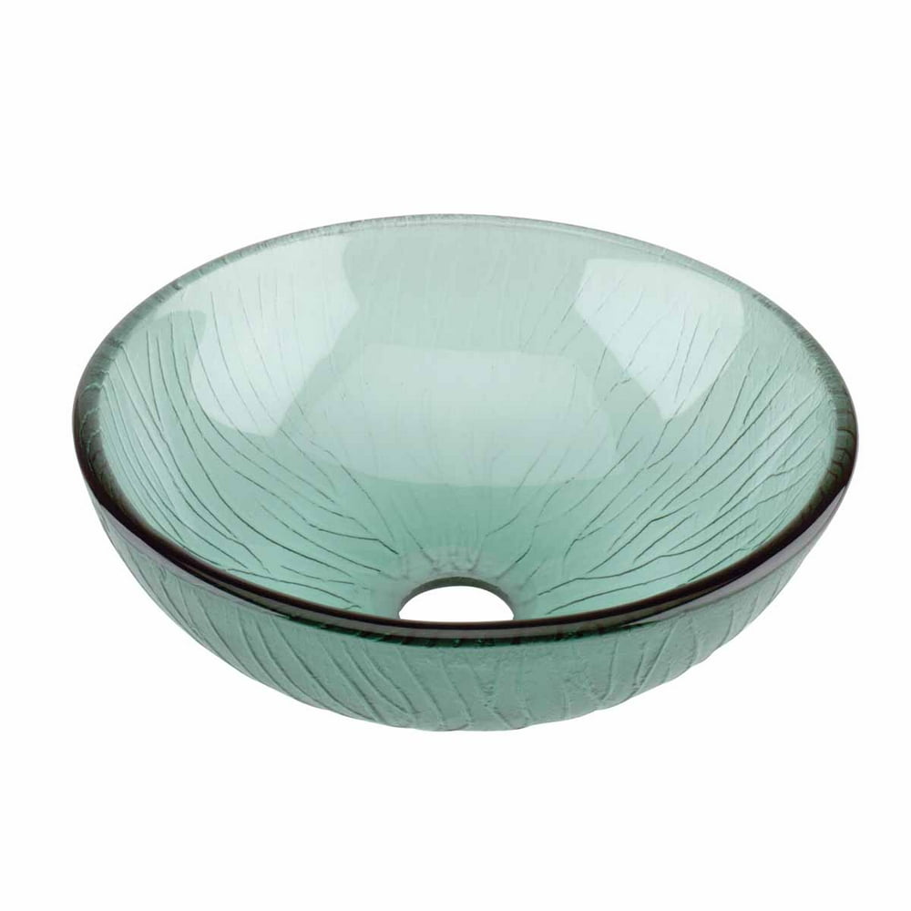 Renovator's Supply Frosted Green Tempered Glass Mini Bowl Vessel Sink