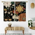 thumbnail image 3 of Boho Floral Kitchen Curtains 39 inch Length, Bohemia Short Curtains for Small Window Cafe Store Kitchen Bathroom, Black Country Rod Pocket Drapes, 2 Panels, 26x39, 3 of 6