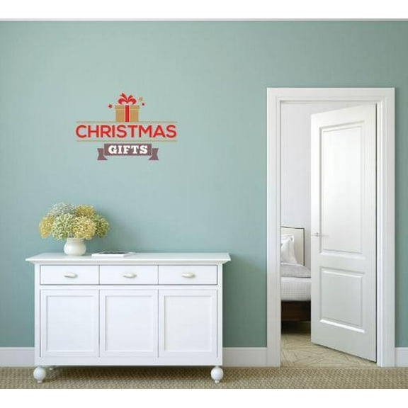 Custom Wall Decal Vinyl Sticker : Christmas Gifts Presents Holiday Bedroom Bathroom Living Room Mural : 20 X30" -