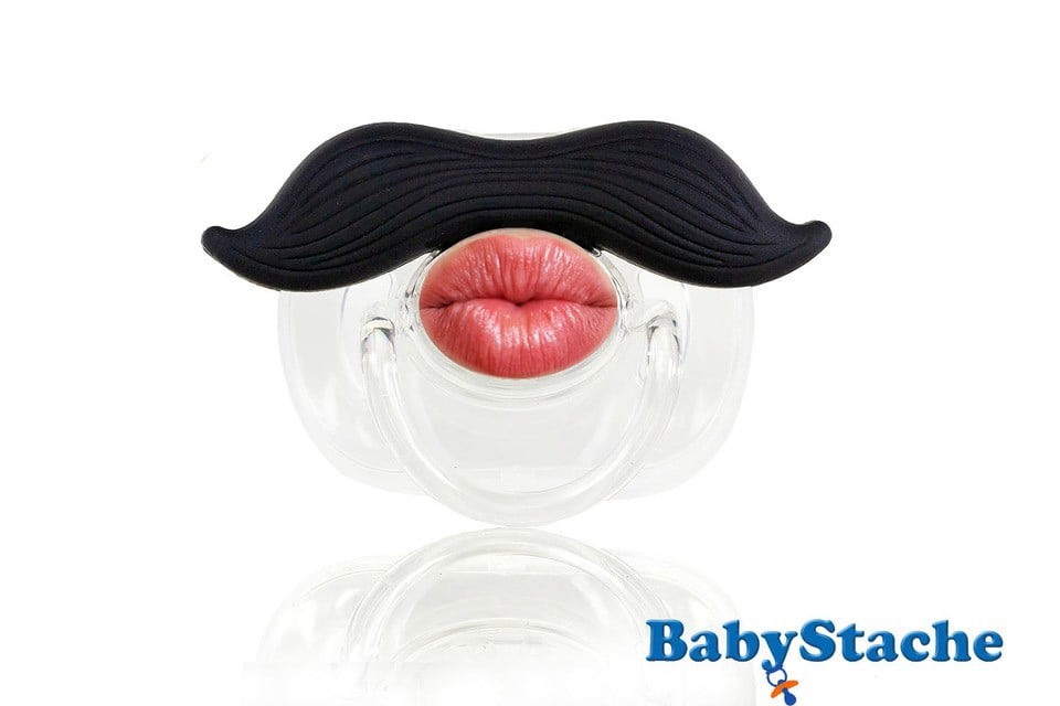 BabyStache Kissable Romeo Pacifier, Black