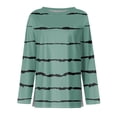 thumbnail image 5 of Lumtrix Women Side Split Sweatshirt Fall Crewneck Long Sleeve Shirts Casual Print Pullover Tops Fashion Loose Tunic Green S, 5 of 5