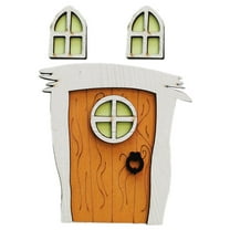 CTIRCHIU 1Set Assorted Color Wooden Fairy Door for Tree Stump Indoor Outdoor Display
