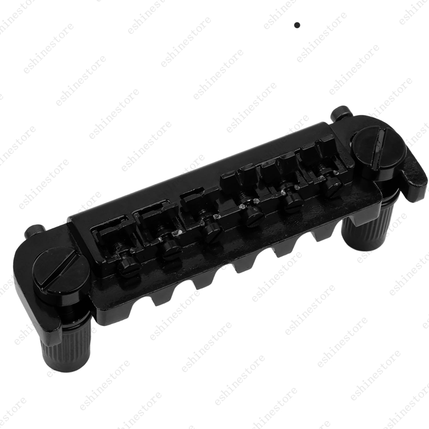 LOOKSEVEN 6 String Electric Guitar Integrated Bridge Tune-O-Matic Style Guitar Bridge Replacement for Gibson Epiphone Les Paul SG, with Studs & Wrench-black