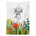 thumbnail image 3 of Ambesonne Floral Tablecloth Rectangular Table Cover, Hand Writing Thank You, 60"x90", Multicolor, 3 of 4