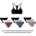 thumbnail image 5 of Calvin Klein Refined Rib Logo Racerback Bralette as1, Alpha, m, Regular, Regular, Blackqp2940-001/b, 5 of 5