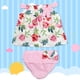 thumbnail image 5 of 2 unids/set Trajes Infantiles Ticfox Estampado Floral Sin Mangas Lindo Bowknot Bebé Niña Rosa 100, 5 of 13