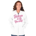 thumbnail image 3 of Cute Inspirational Motivation Alien Zip Hoodie Sweatshirt Women Brisco Brands X, 3 of 6