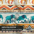 thumbnail image 5 of Elephant Table Cloth Round Table Cover Wrinkle Resistant Waterproof Tablecloth 60 Inch Washable for Kitchen Party Picnic Fall Decorations for Home Animal, 5 of 6