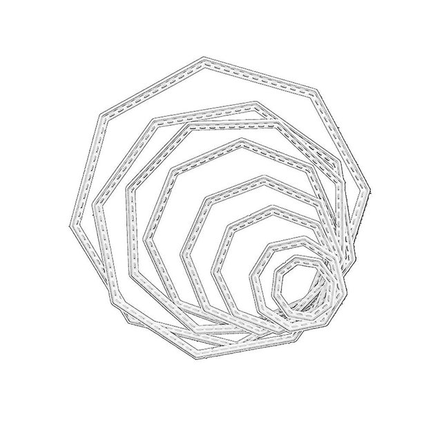 Troqueles de corte de metal con forma de octágono para hacer tarjetas, álbumes de recortes y grabado en relieve