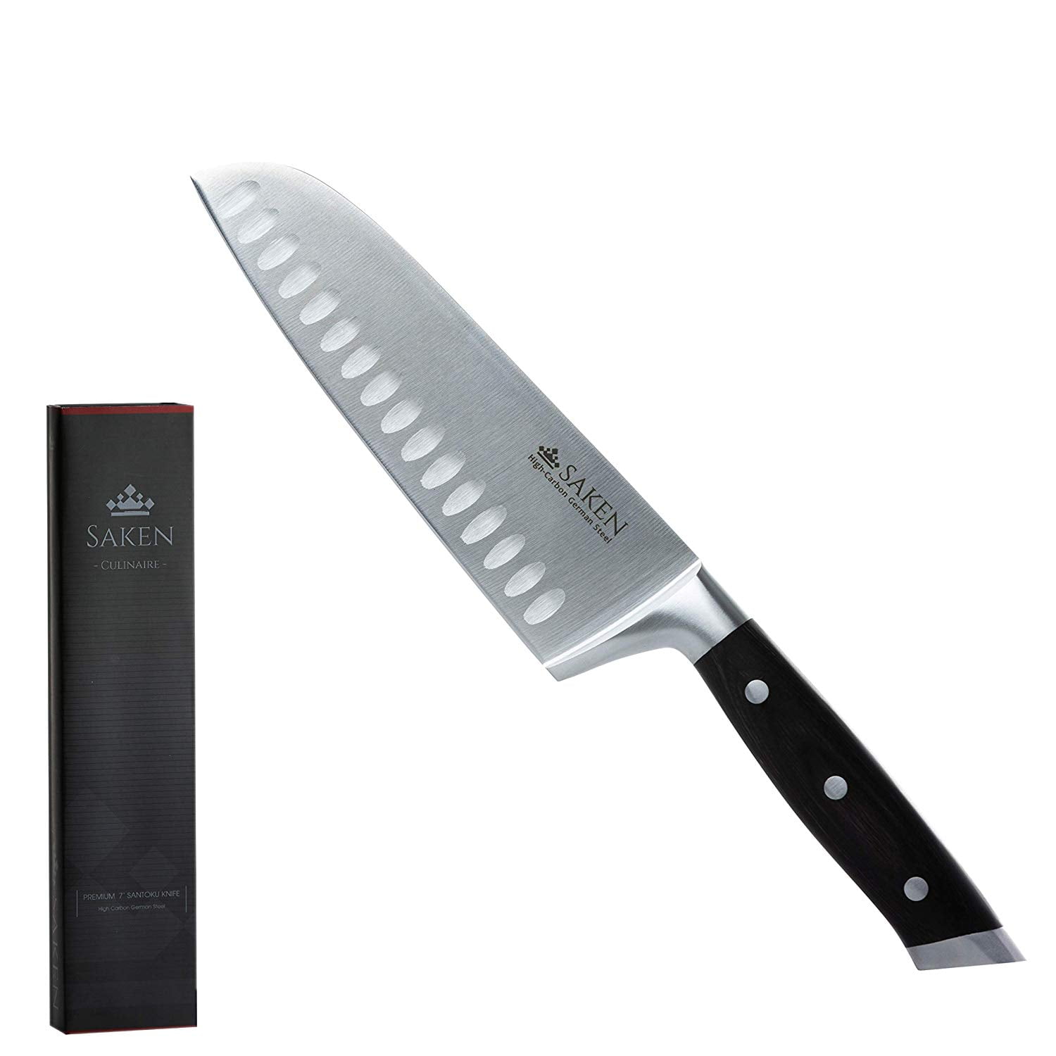 Saken Santoku Knife 7 Inch Ultra Sharp, High Carbon German Steel