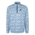 thumbnail image 2 of Men's Cutter & Buck Light Blue Springfield Cardinals Traverse Camo Print Stretch Quarter-Zip Pullover Top, 2 of 3