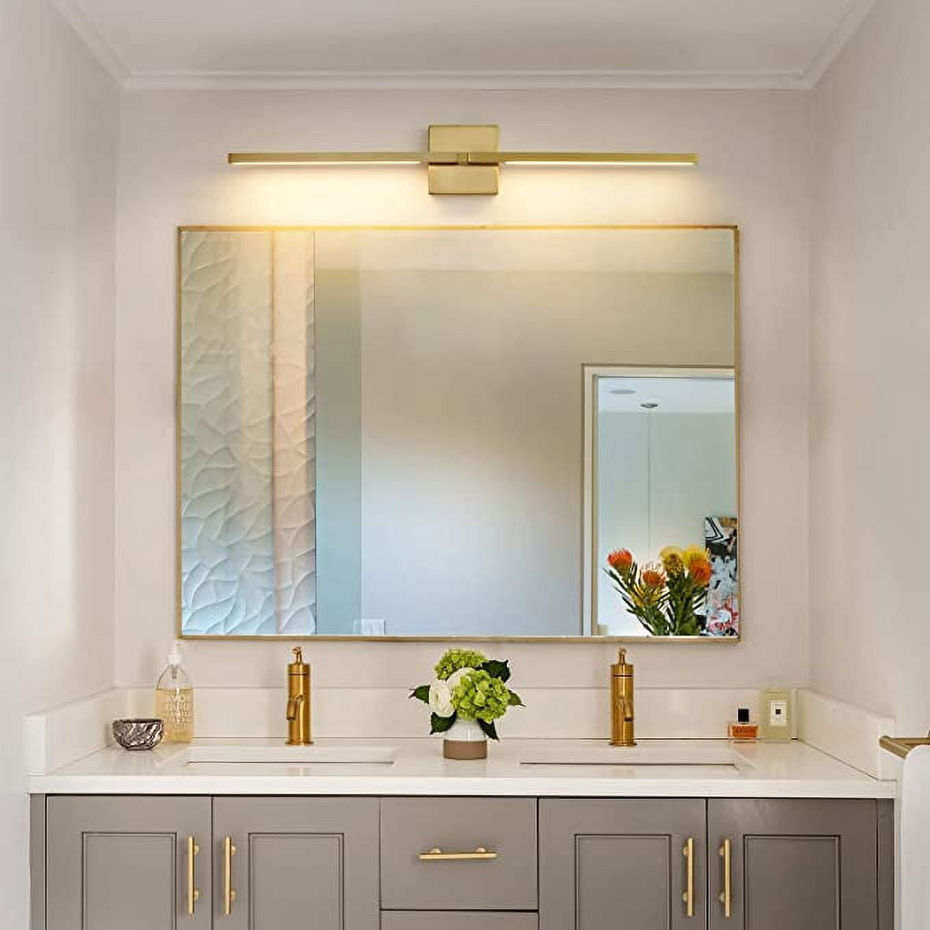 KAISITE 30 inch Bathroom Light Fixtures 360° Rotatable Dimmable  Vanity Light with 3500K Warm Light