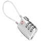 thumbnail image 3 of Portable TSA Approved Security Cable Luggage Lock 3-Digit Combination Password Lock Padlock (Silver), 3 of 3
