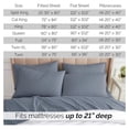 thumbnail image 3 of Extra Deep Pocket King Sheet Set, 6-Piece Ultra-Soft Microfiber Bed Sheets with 21" Deep King Fitted Sheet, Oversized Flat Bedsheet, 4 Pillowcases, Slate Blue, 3 of 9
