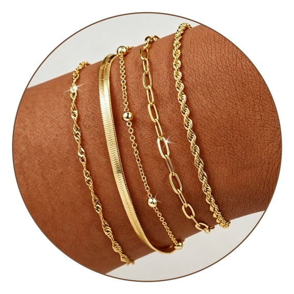 Golden Bracelets for Women,Adjustable Elegant Bracelet, Trendy Minimalist Dainty Stackable Layered Bracelet Halloween Christmas Jewelry Gift