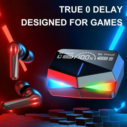 FYHALE Headphones BT5.1 TWS-Earphones Game Dedicated Stereo Wireless Headsets Earbuds