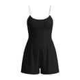 thumbnail image 7 of Sevevn Women’s Sleeveless Romper Casual Summer Jumpsuit Spaghetti Strap One Piece Shorts Outfit Loose Fit Lounge Playsuit Vacation Beachwear Cute Daily Wear Outfit, 7 of 7