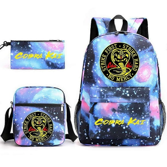 Cobra Kai School Bag Backpack Pencil Case Shoulder Bag Three-piece Set _10