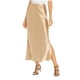 thumbnail image 1 of Falda corta de corte A y cintura alta para mujer - Elegante vestido de satén liso con cintura elástica para fiestas o para el día a día - Tallas S-XL, mezcla de poliéster, 1 of 5