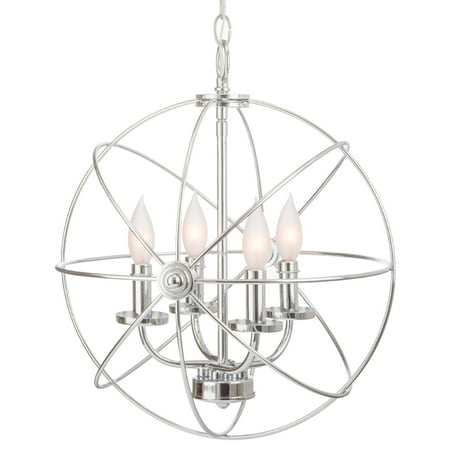Light 15 Inch Chrome Chandelier - Kira Home Orbits II 15