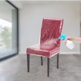 thumbnail image 6 of Plastic Dining Chair Protector 18 x 17 inch,Chair Covers with Backrests,Clear PVC Waterproof Seat Cover, Keep Your Dinning Chair Away from Dust/Stains/Cat Dog Hair/Scratches (2 Pack), 6 of 6