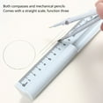 thumbnail image 4 of 3 in 1 Compasses Geometry Straight Ruler with Pencil Set, Multifunction Drawing Compasses Math Geometry Stationery Tool, 4 of 10