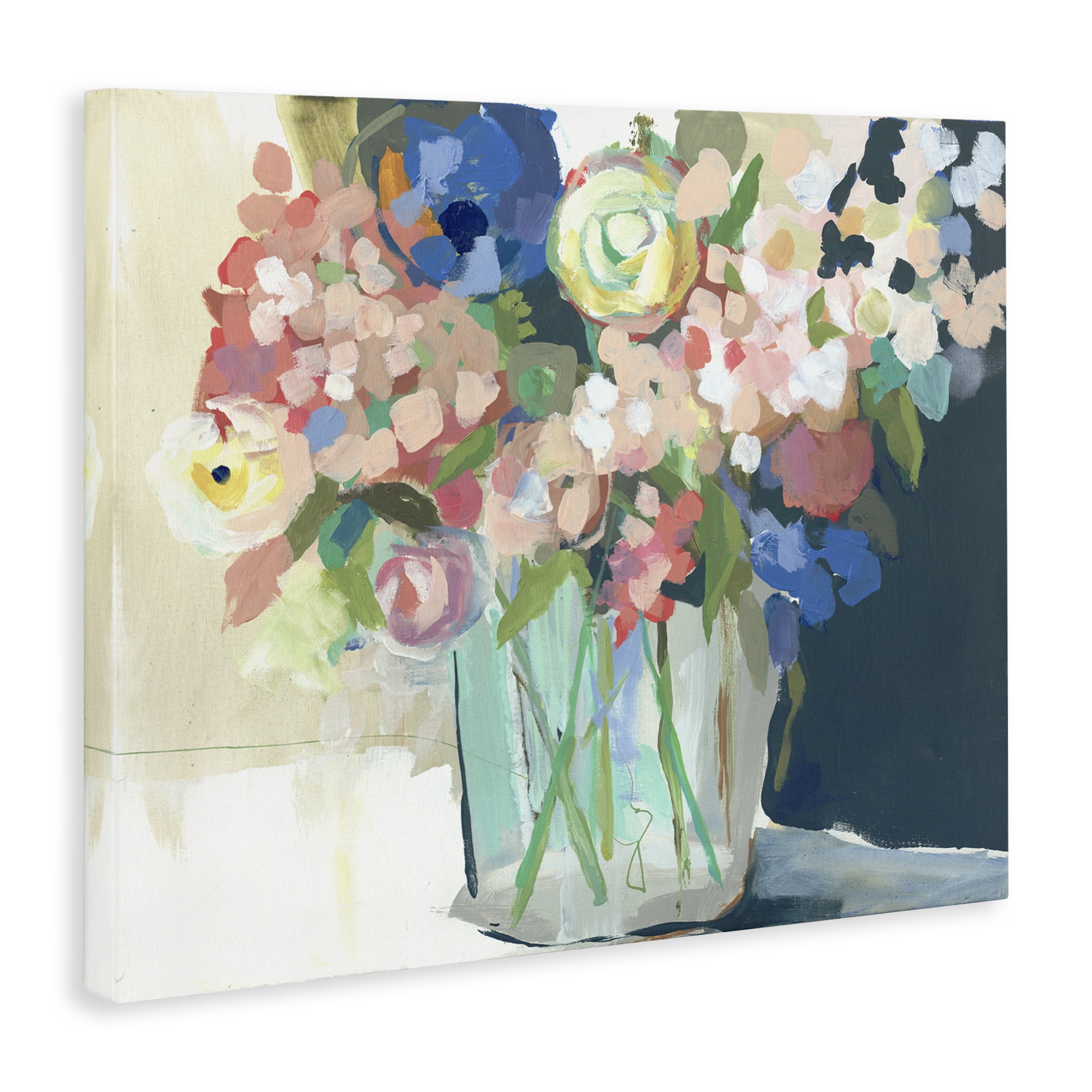 Stupell Industries Impressionist Flower Bouquet Plants & Flowers Painting Wrapped Canvas Art Print Wall Art, 20 x 16
