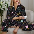 thumbnail image 6 of Lsque I love you Mom Pattern Long Sleeve Pajama Set for Women - Soft 2-Piece Sleepwear and Loungewear Set with Pockets, Comfy Nightwear-X-Large, 6 of 7