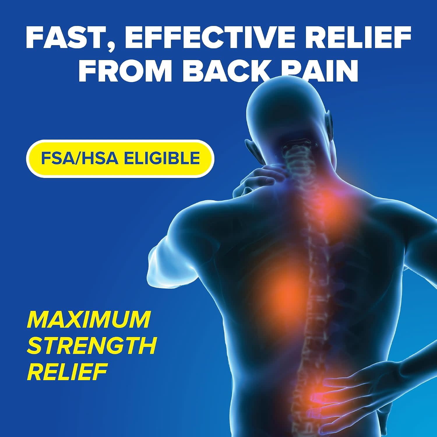 (3 pack) Doan's Maximum Strength Backache Pain Reliever Caplets, 100 Count