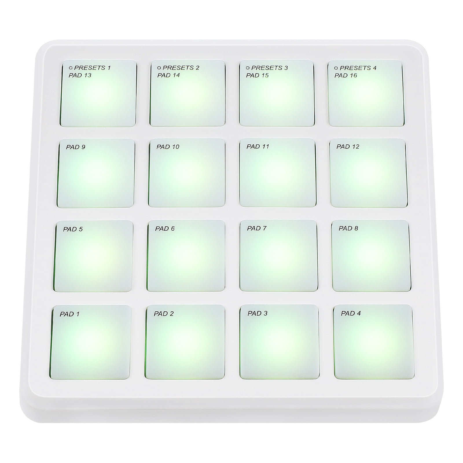 Supvox Portable Beat Maker Pad Dj Equipment Compact Midi Controller White ABS for Musician Use