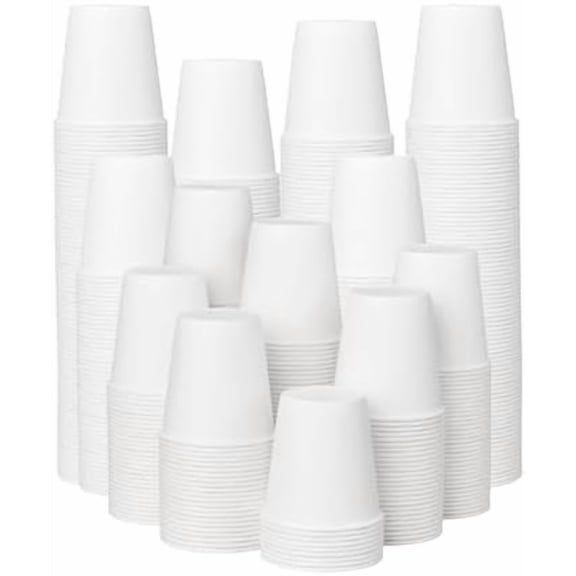 100 Pack 3 oz Paper Cups, Small Coffee Cups, Disposable Mini Bathroom Mouthwash Cups, Suitable for Party, Picnic, Travel, and Events