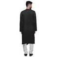 thumbnail image 5 of Atasi Cotton Flex Mens Kurta Shirt Solid Round Collar Festive Designer Clothing, 5 of 7