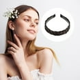 thumbnail image 5 of Unique Bargains 1 Pcs 1.18 Inch Wide Synthetic Hair Braided Headband Hair Hoop for Women and Girl Deep Brown, 5 of 7