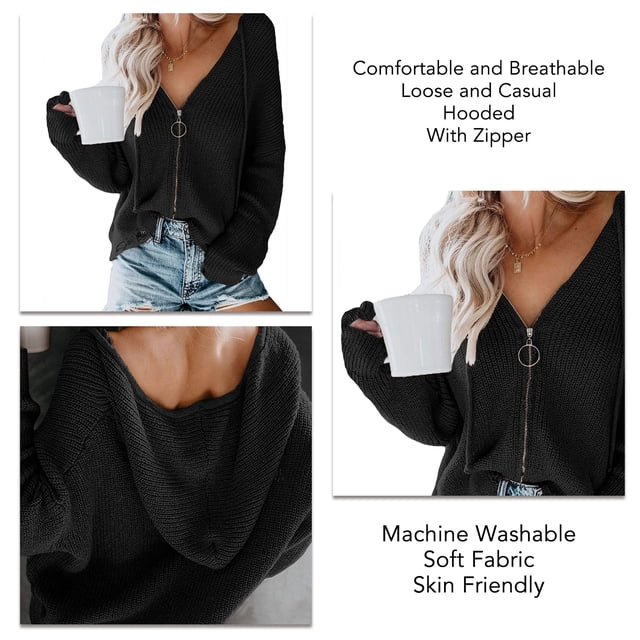 Femmes Cardigan à Capuche Pull Zip Cardigan à Capuche Pull Zippé Haut en Vrac Femmes Cardigan à Capuche Femmes Cardigan à Capuche Femmes Pull Cardigan Décontracté Décontracté Peau Douce