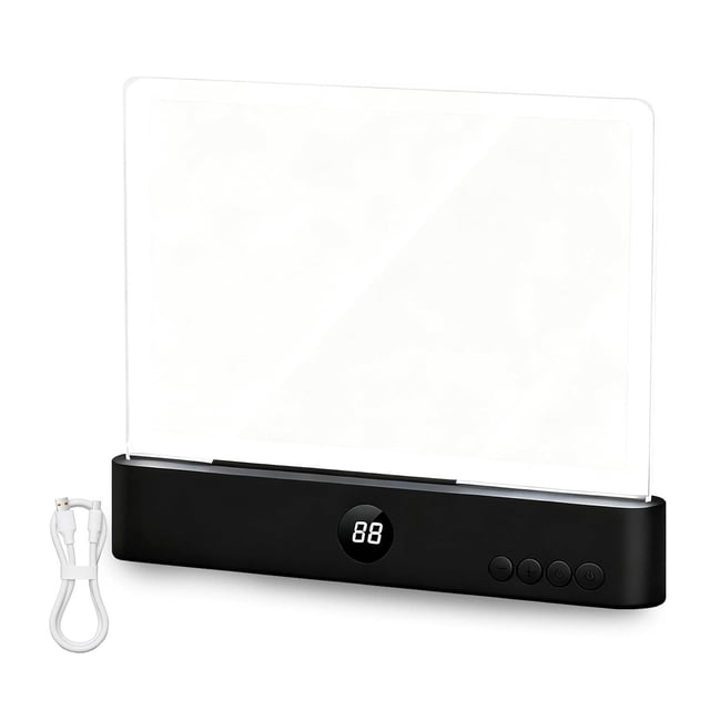 Leojiow Smart Led Book Light Rechargeable 3 Color Flat Reading Lamp For Students Led Night Light With Timer And Brightness Adjustment Eye Light For Kids One Size Utility