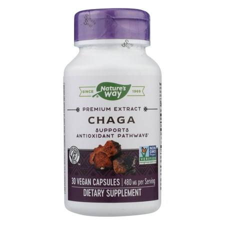 Nature's Way - Chaga - 30 VCAP (Best Way To Consume Chaga)
