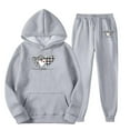 thumbnail image 4 of Women's Athletic Valentine's Day Sweatsuit - 2 Piece Funny Bow Graphic Hoodie Jogger Pants Outfit, 4 of 4