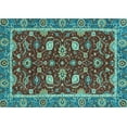 thumbnail image 1 of Ahgly Company Indoor Rectangle Oriental Light Blue Modern Area Rugs, 3' x 5', 1 of 4