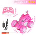 thumbnail image 2 of Huge Wave Kids Spider Remote Control Stunt Car, 360°Flips 4WD RC Car for Girls, with Cool Light,Christmas Birthday Gifts for Boys 5-8 Years, 2 of 7