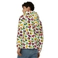 Adobk Colorful Fruits Print Mens Fullzip Hoodie, Zipup Hooded
