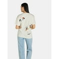 thumbnail image 3 of Disney Mickey and Minnie Mouse Women’s Graphic Print Tee with Short Sleeves, Sizes XXS-XXL, 3 of 5